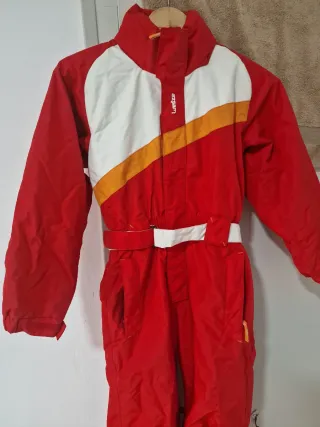 Mono de esquí Wedze rojo y blanco