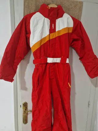 Mono de esquí Wedze rojo y blanco