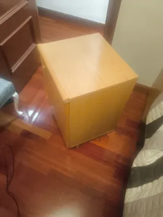 Mueble bajo de madera con puerta