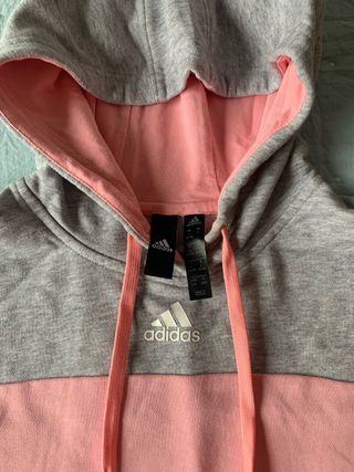 Sudadera Adidas Gris y Rosa Talla L