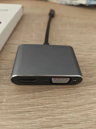 Adaptador USB-C a HDMI/VGA Gris 4k