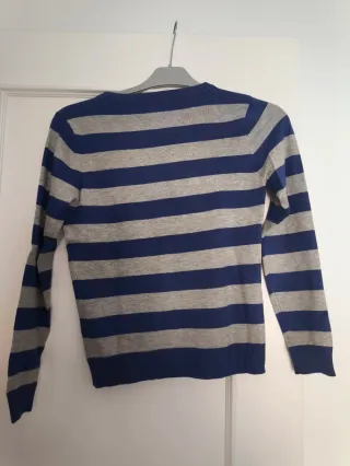 Rebeca rayas azul y gris