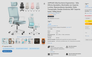 Silla de Oficina JUPPLIES Negra