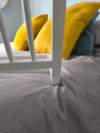 Barandilla Cama Infantil Madera Blanca