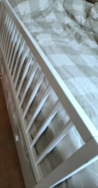 Barandilla Cama Infantil Madera Blanca