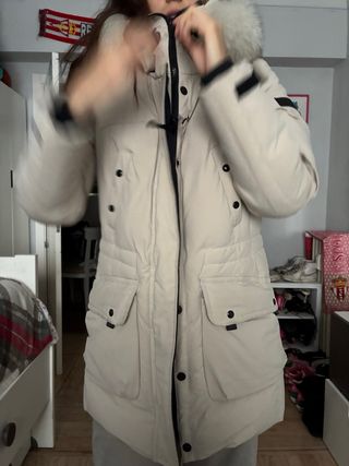 Plumífero Peuterey Beige y Negro