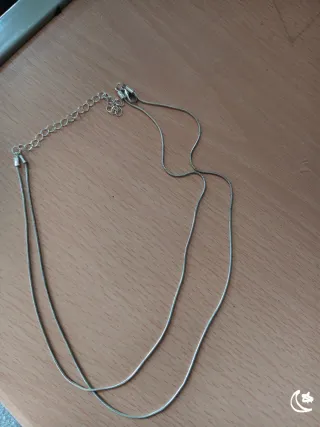 Collar cadena fina plateada