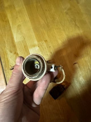 Antigüedades: Cerradura, Pestillo y Portalámparas