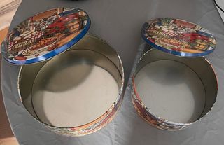 2 Scatole di Lattine Decorate