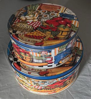 2 Scatole di Lattine Decorate