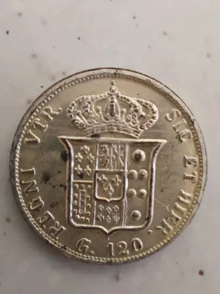 Moneta Due Sicilie 120 grani 1859