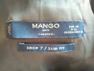 Traje Negro Mango Hombre