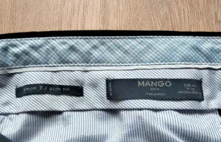 Traje Negro Mango Hombre