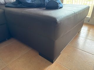 Sofá cama 3 plazas polipiel marrón