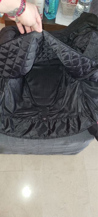 Chaqueta Moto Mujer Negra y Rosa