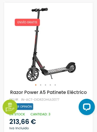 Patinete eléctrico Razor negro