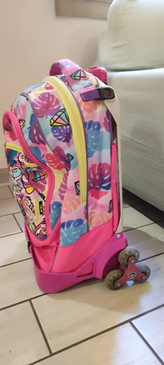 Zaino SJ con rotelle unicorno