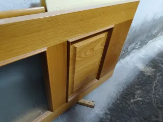 2 Puertas Dobles Roble y Vidrio