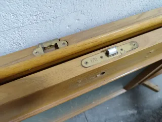 2 Puertas Dobles Roble y Vidrio