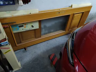 2 Puertas Dobles Roble y Vidrio