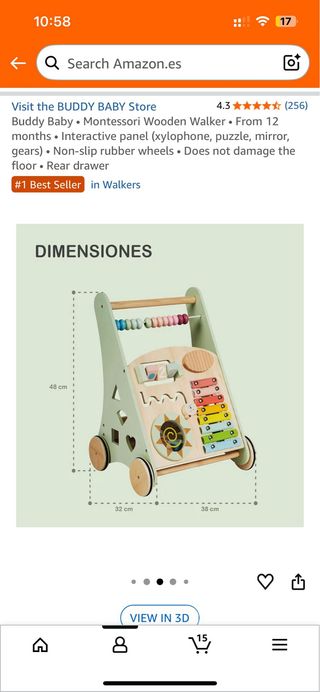 Andador madera Montessori