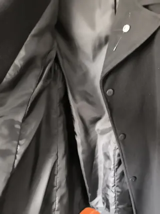 Abrigo negro mujer largo 85 ancho 50