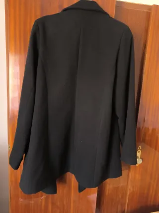Abrigo negro mujer largo 85 ancho 50