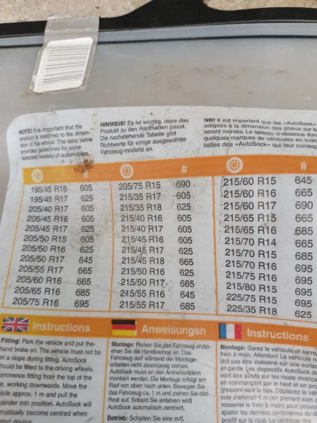 Cadenas de Nieve Textiles AutoSock Nuevas