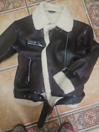 Chaqueta Aviador Talla M Beige