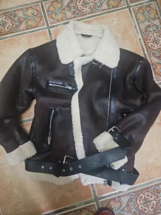 Chaqueta Aviador Talla M Beige