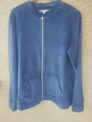 Chándal Homewear terciopelo azul talla L