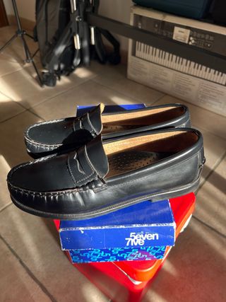 Mocasines de piel negros Talla 38