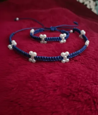 Conjunto Pulsera y Collar Flores Niña