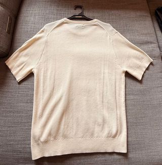 Polo Massimo Dutti punto beige nuevo