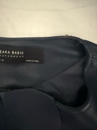 Chaqueta Zara Basic polipiel azul marino