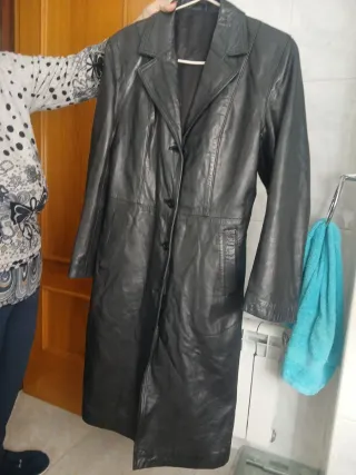 Abrigo de Piel Ovino Talla 42 Negro