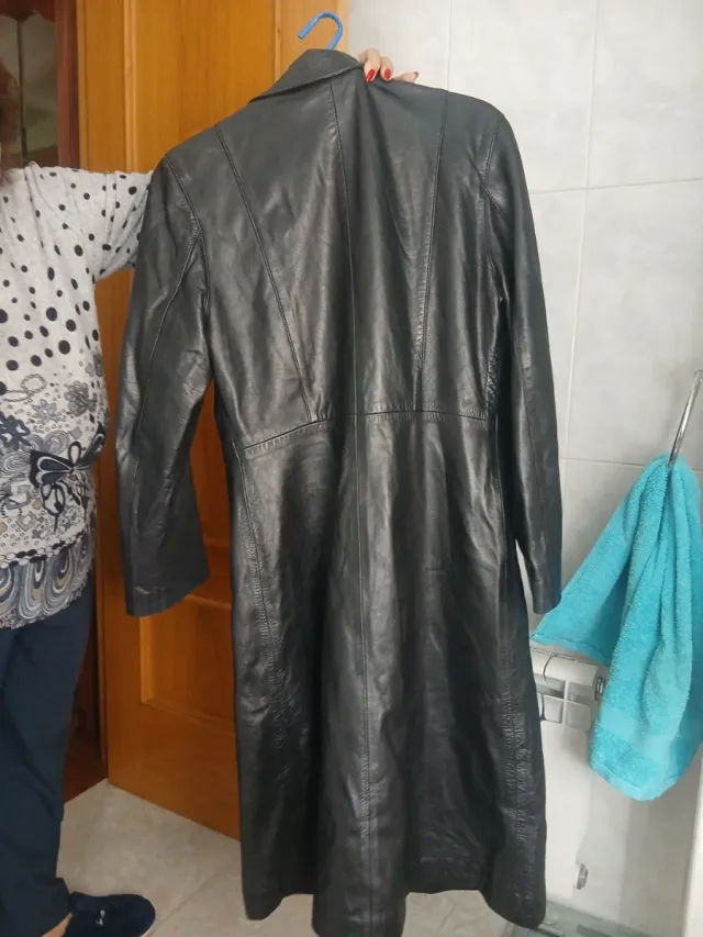 Abrigo de Piel Ovino Talla 42 Negro