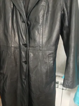 Abrigo de Piel Ovino Talla 42 Negro