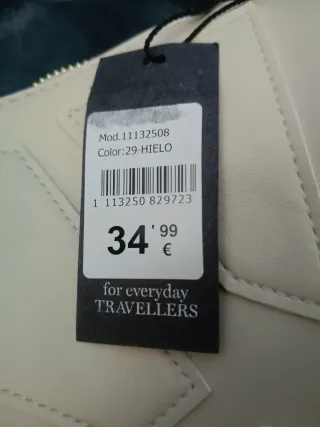 Bolso Paco Martinez beige y marrón.