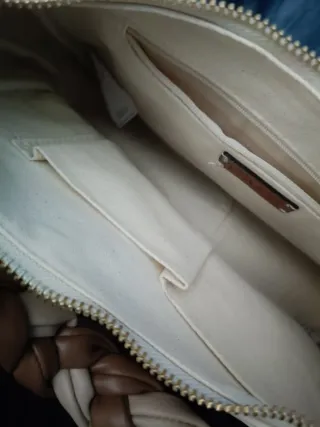 Bolso Paco Martinez beige y marrón.