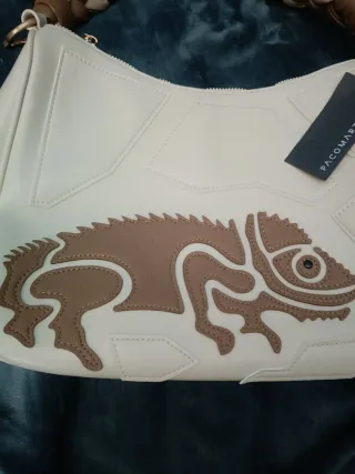 Bolso Paco Martinez beige y marrón.