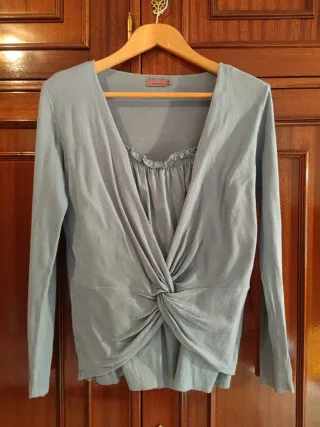Blusa tipo jersey azul de Trucco