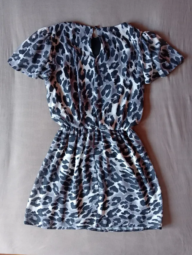 Vestido gasa estampado leopardo