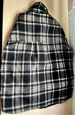 Chaqueta cuadros oversize con bolsillos