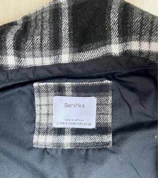 Chaqueta cuadros oversize con bolsillos