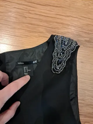 Vestido fiesta premamá talla M negro