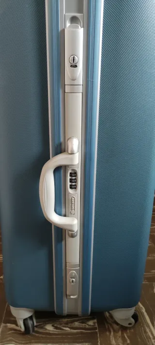 Maleta Delsey Rígida Grande 4 Ruedas Azul 80x60x33