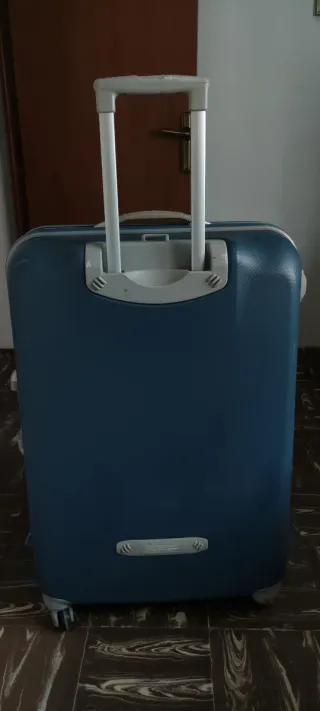 Maleta Delsey Rígida Grande 4 Ruedas Azul 80x60x33