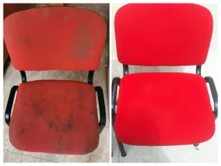 Sofá de tela y piel beige/amarillo