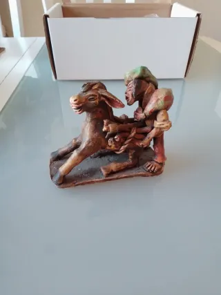 Figura Belén - Hombre  con burro